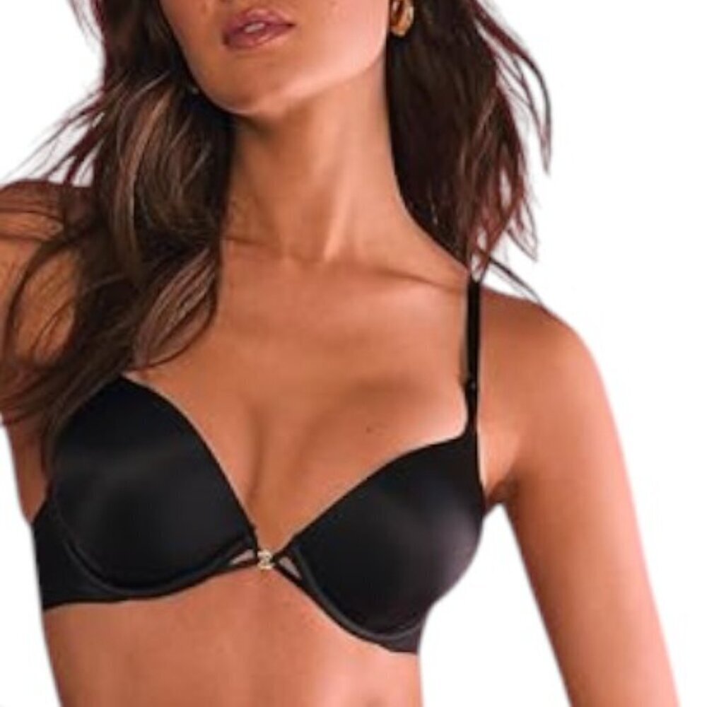 New! Victoria's Secret Black Very Sexy Low Cut Demi Bra Size 34DDD 45847